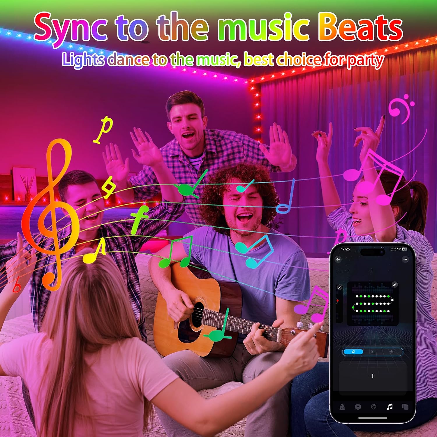 200FT Rope Lights for Outside, 610 LED String Light Outdoor Waterproof Plug in with Remote & APP Control, 16 Million Colors Changing Music Sync Fairy Lighting for Bedroom Indoor Christmas