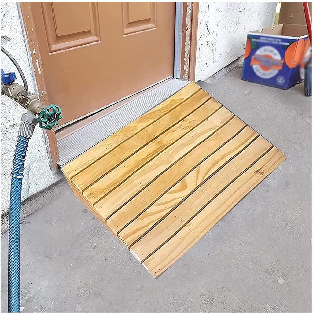 Portable Wood Wheelchair Ramp Threshold Ramp 2' 3' 4' 5' 6' Rise, Kerb/Curb Ramps for Doorway Access Entry, (Size : 30.8x30x9cm)