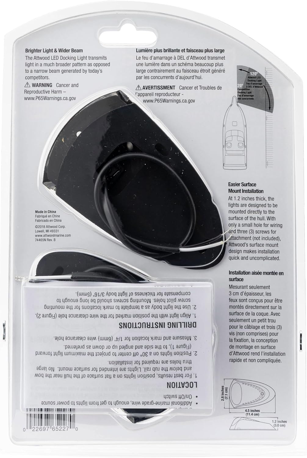 attwood 6522SS7 Universal Marine Boat LED Docking Lights, One Size
