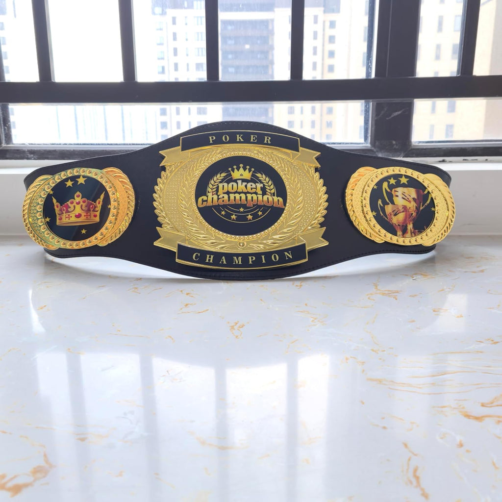 Poker Championship Belt Real Leather Adult Size Champion Award Trophy Prize Gift