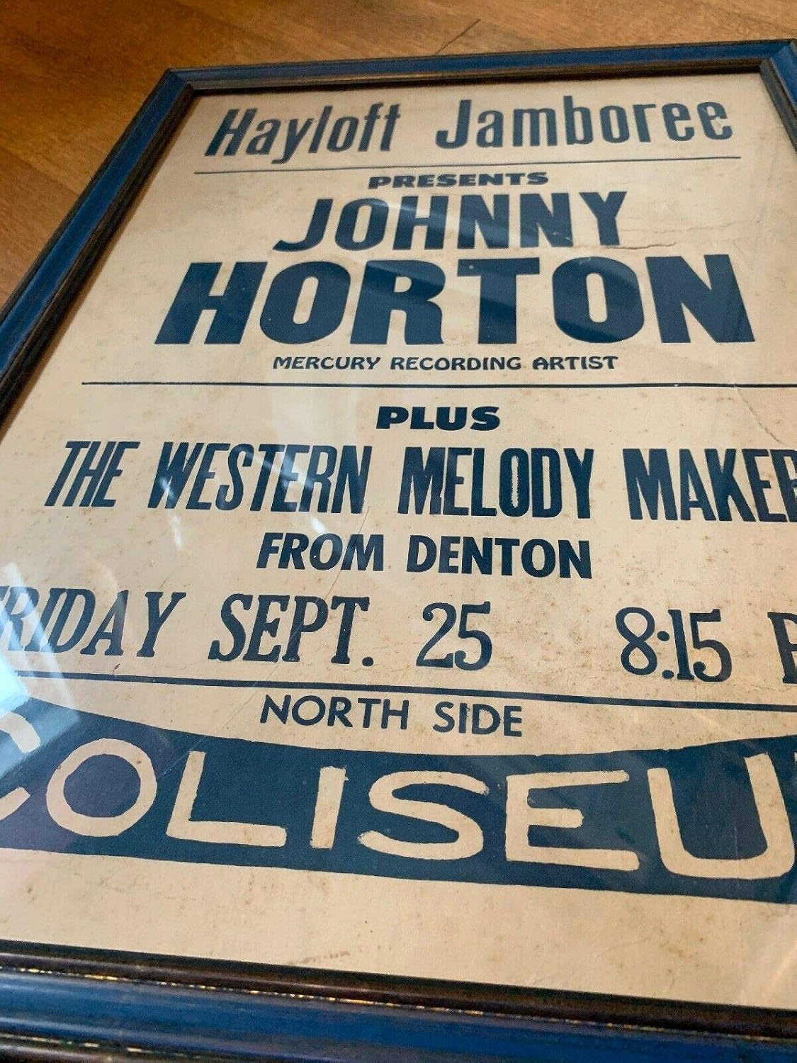 1953 Country Music Rockabilly Star Johnny Horton Concert Poster