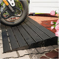 Wooden Threshold Ramp for Smooth Doorway Transitions, Non-Slip Grooves for Safety, Ideal for Home Steps and Sidewalk Curbs