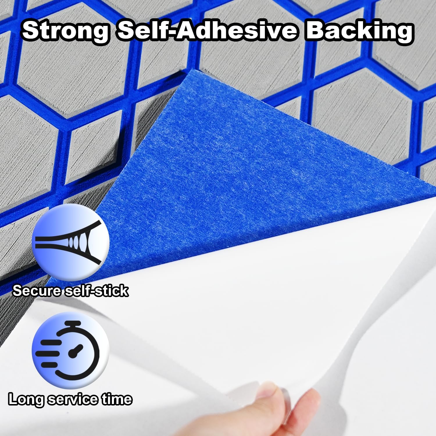 KT GuoMei110.24 X47.24 EVA Boat Flooring Diamonds and Hexagons Self-Adhesive Boat Decking Non-Skid mat for Decorate Yacht Pool etc
