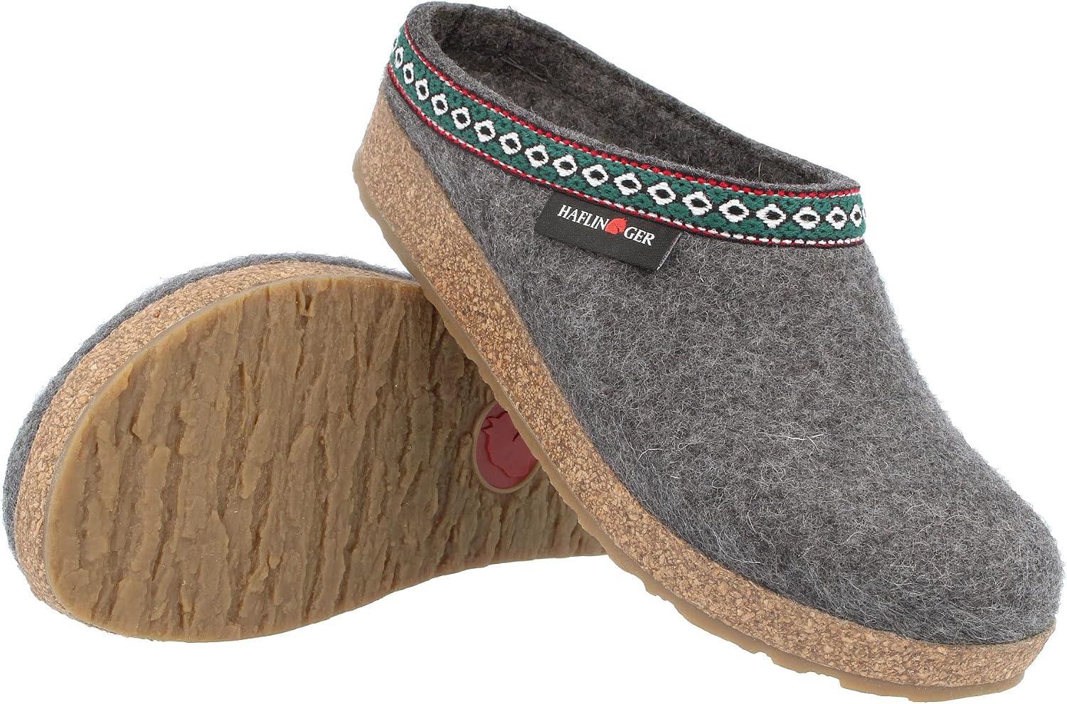 HAFLINGER GZ Clog - Grey, 45 14 Women/12 Men