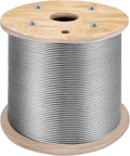 BestEquip 3/16 Stainless Steel Cable 1000FT, T316 Marine Grade Wire Rope 1x19 Aircraft Cable Railing for Deck Rail String Lights Hanging Porch Fence DIY Baluster