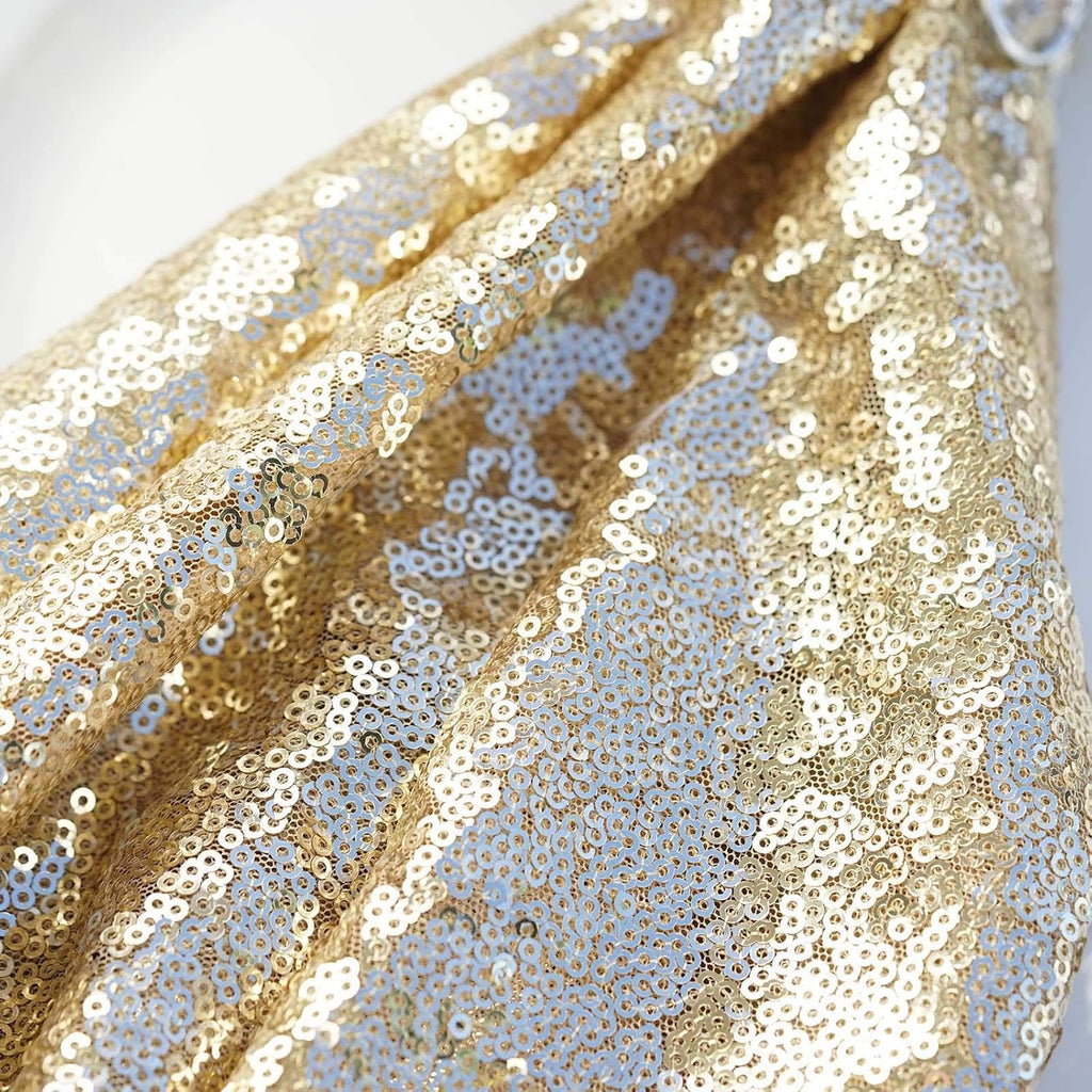 50 pcs 20-Inch Champagne Sequins Napkins - for Wedding Party Restaurant Holiday Dinner