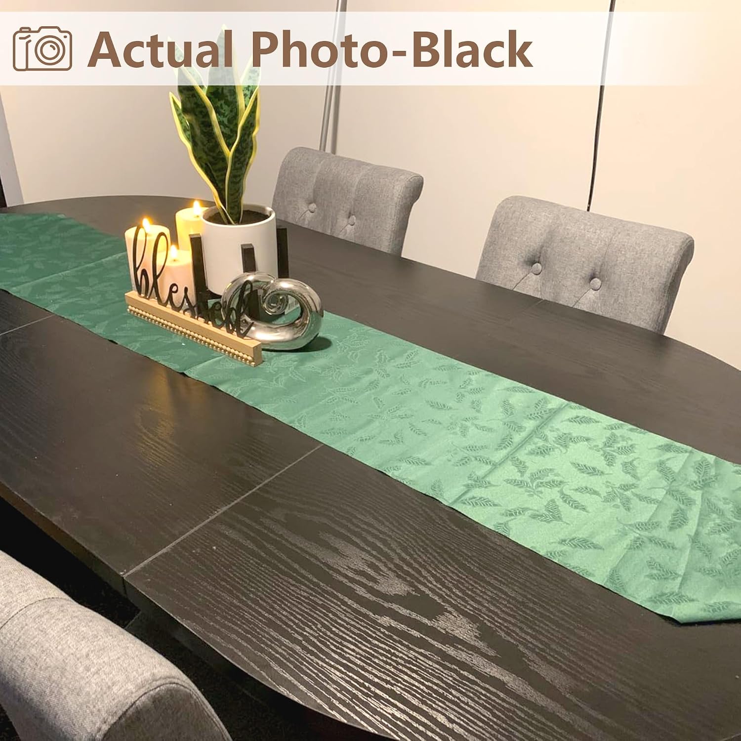 GarveeHome Oval Dining Table for 6-8 People, Long Large Kitchen Table with Thick Sturdy Wooden Base, Farmhouse Dining Room Table for for Kitchen, Living Room, Office (70.87' Long,Black)