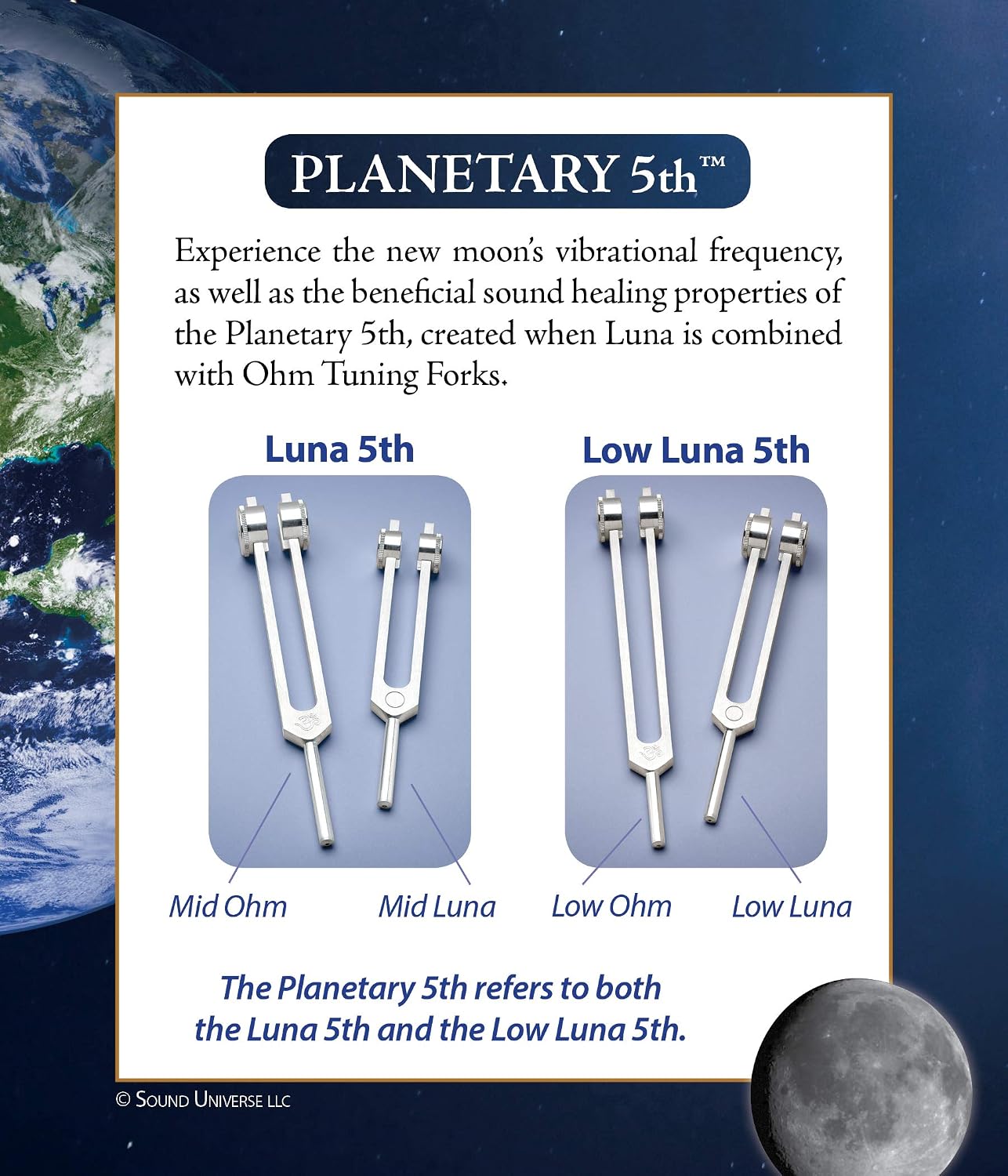 Ohm Therapeutics Luna™ Octave Set for Bodywork Practitioners and Sound Therapy (210.42 hz & 105.21 hz)