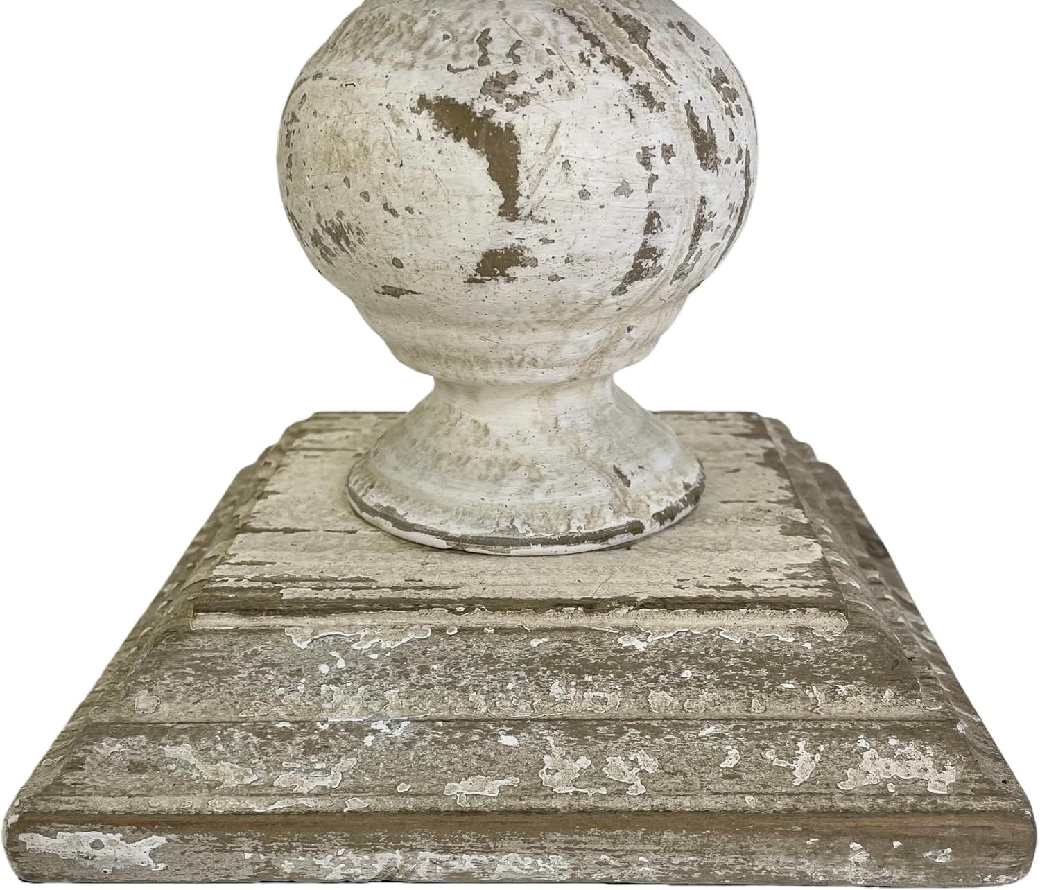French Country Table Lamp, 21 Inch Rustic Distressed Wood Base with Metal Shade, Vintage Farmhouse Accent Lamp for Bedroom or Living Room