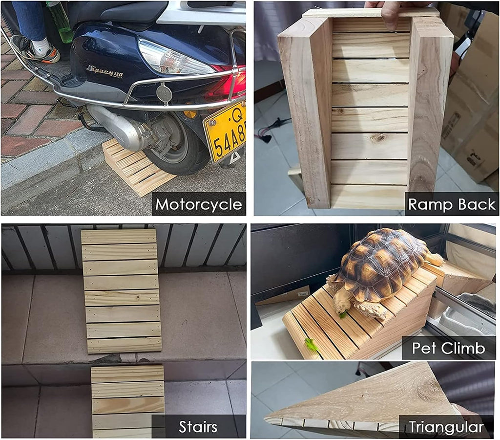 LJYT Wooden Threshold Ramps for Doorways, Pets/Kids/Elderly/Disabled Entryway Ramp Wheelchair Ramp 3/4/5/6 Inch Rise, Non Slip Curb Ramp (Size : 30.8×30×12cm)