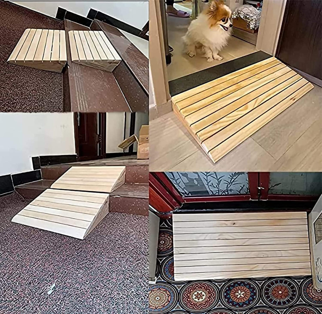 Threshold Ramp Wheelchair Ramp Wooden Threshold Ramp Anti-Slip Surface Handicap Ramps for Car Front Door Yard Scooter Ramp Kerb Ramps Anti-Slip (Size : 40x40x15cm)