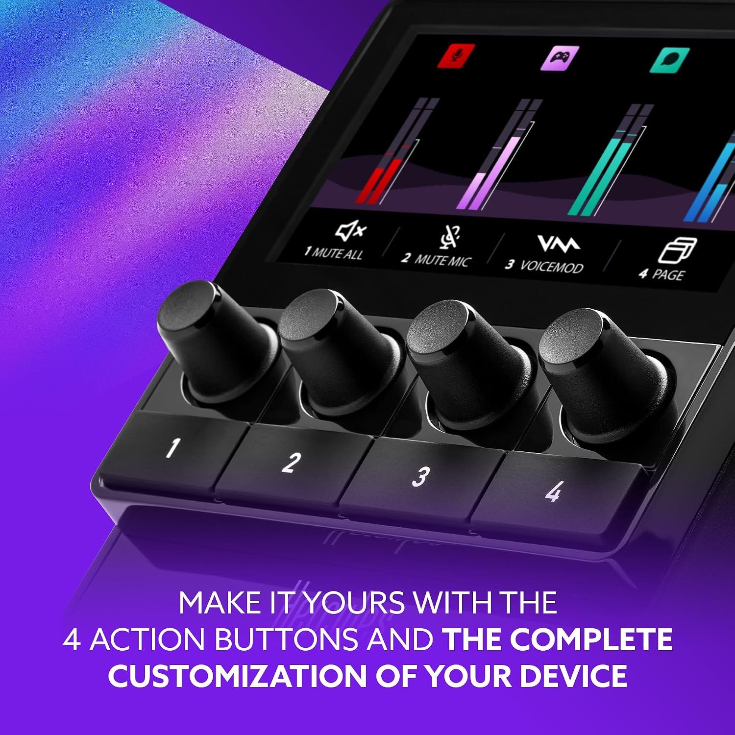 Hercules Stream Starter Kit, Includes Stream 100 and HUD-600 USB Microphone + 3 Months Voicemod Pro, Core Streaming apps pre-Integrated (OBS, Streamlabs), Compatible with PC Only