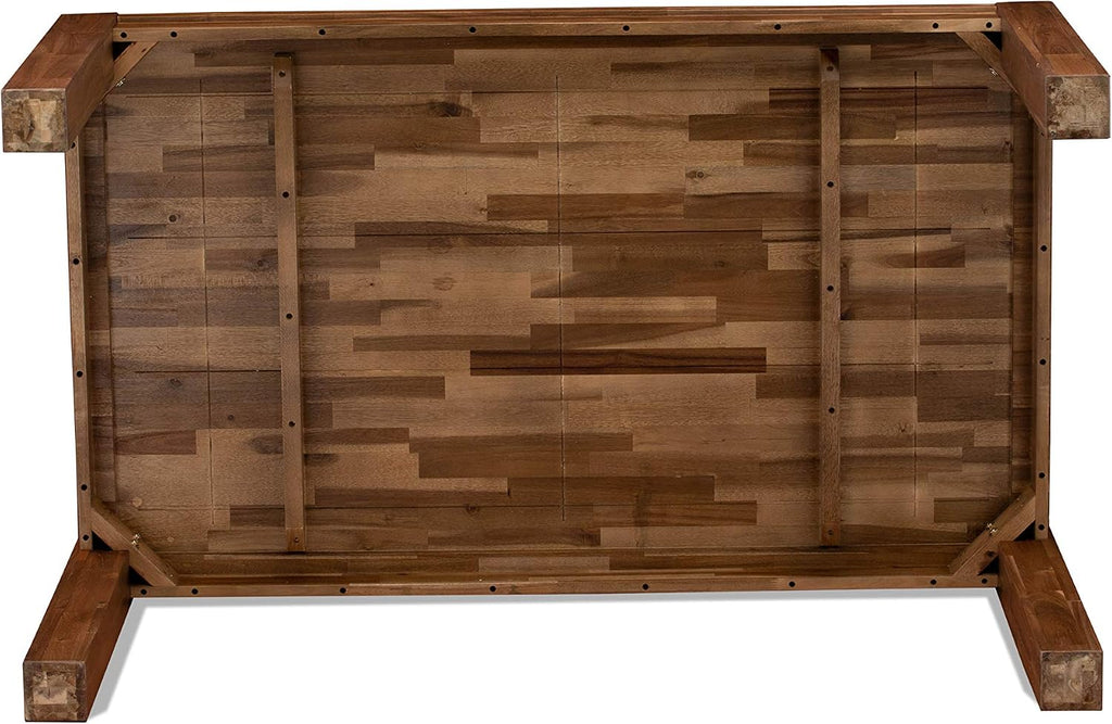 East West Furniture CN6-0N-T Celina Modern Kitchen Table - Rectangle Rustic Wood Dining Table , 36x60 Inch, Walnut