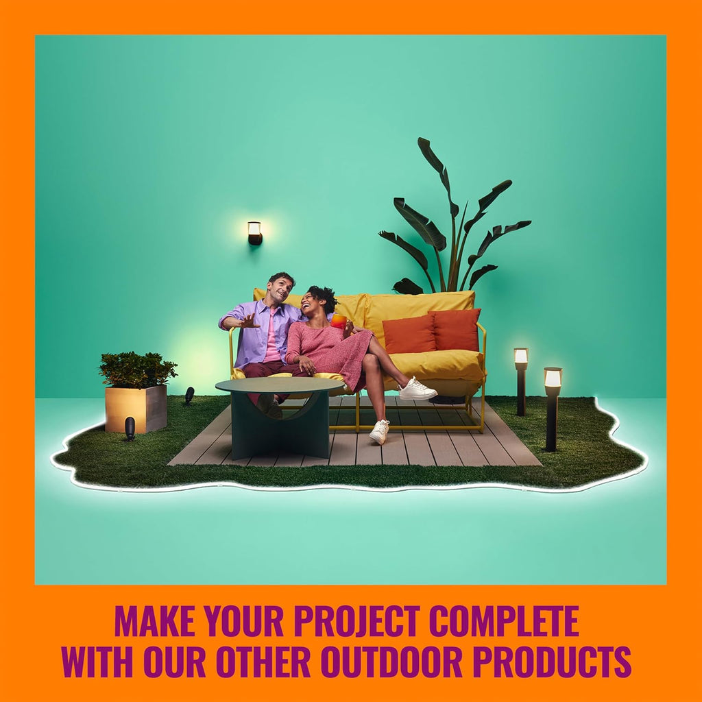WiZ Connected 16 ft Outdoor LED Light Strip Base Kit with Plug - Flowing Multicolor LED Color-Changing Light Strip For Your Smart Home - Control App - Works with Voice