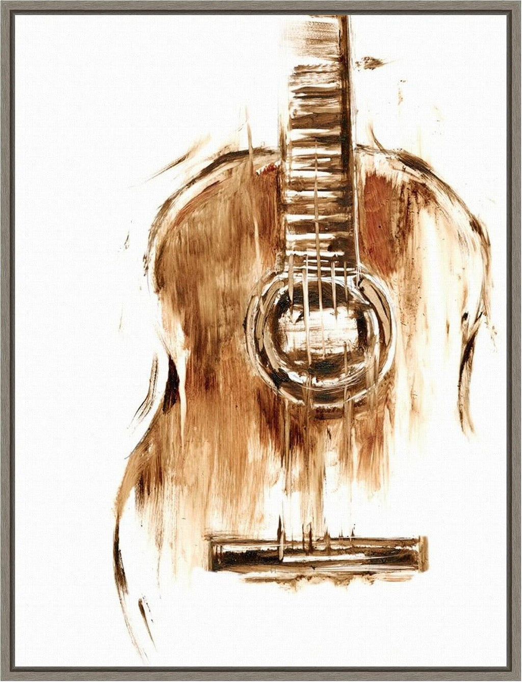 Amanti Art Framed Canvas Wall Art 24x18 Instrumental II by Ethan Harper, Framed Wall Art Canvas, Music Artwork, Country Rustic Decor, Medium Poster Painting for Living Room, Bedroom, Bathroom,