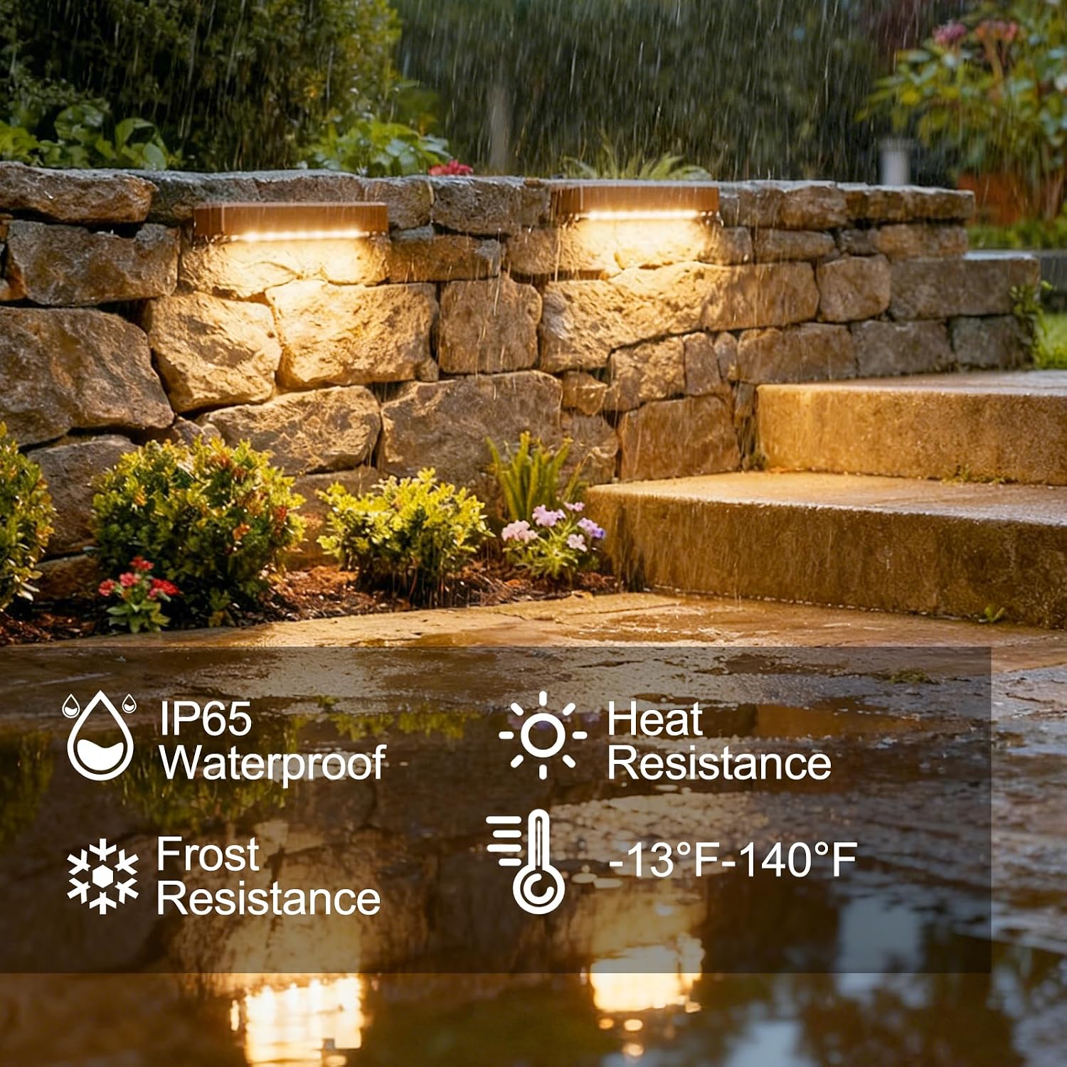 JESLED 12 Pack 7inch LED Retaining Wall Lights, 5W Landscape Lighting, LED Hardscape Lighting,12V Paver Lights Low Voltage Hardscape Lights, 5W Outdoor Step Lights, 2700K Warm White, Waterproof