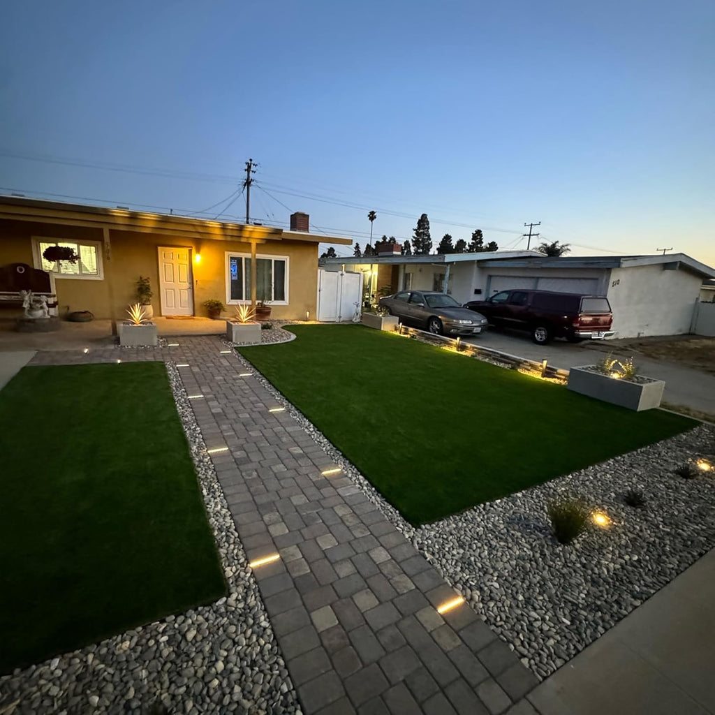 LUMENGY Slim Paver Light 0.5x9 Inch (0.55x8.85), for Driveway, Pathway, Walkway and Paver Borders, 2700K Glare-Free Linear Lighting, IP67 Waterproof, 12V, Drive-Over Rated, 12-Pack