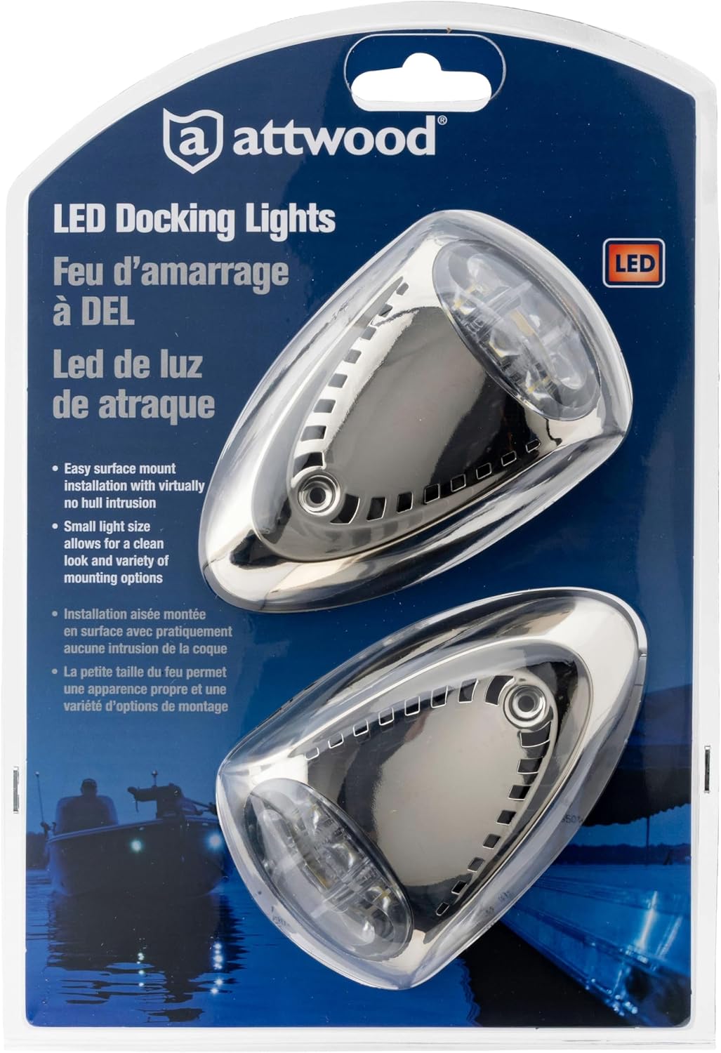 attwood 6522SS7 Universal Marine Boat LED Docking Lights, One Size