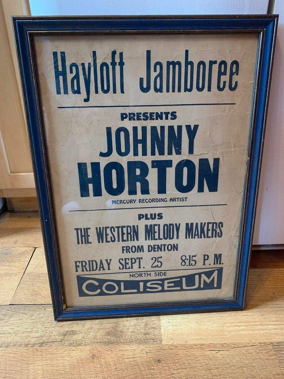 1953 Country Music Rockabilly Star Johnny Horton Concert Poster
