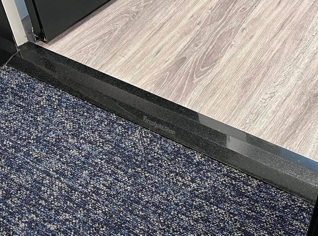 Double Hollywood Absolute Black Polished Granite Threshold for Floor Transitions (4' x 24')