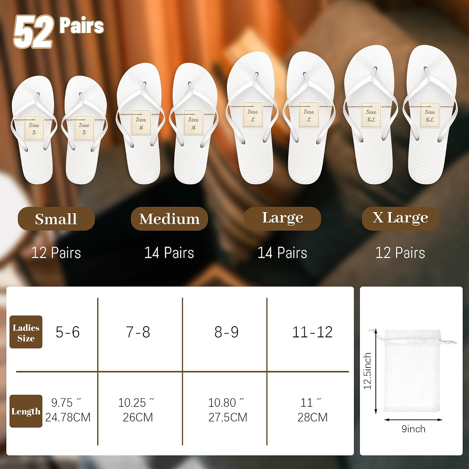 MGupzao Bulk Flip Flops For Wedding Guests 24 | 52 Pack Wholesale Wedding Sandals Beach Party