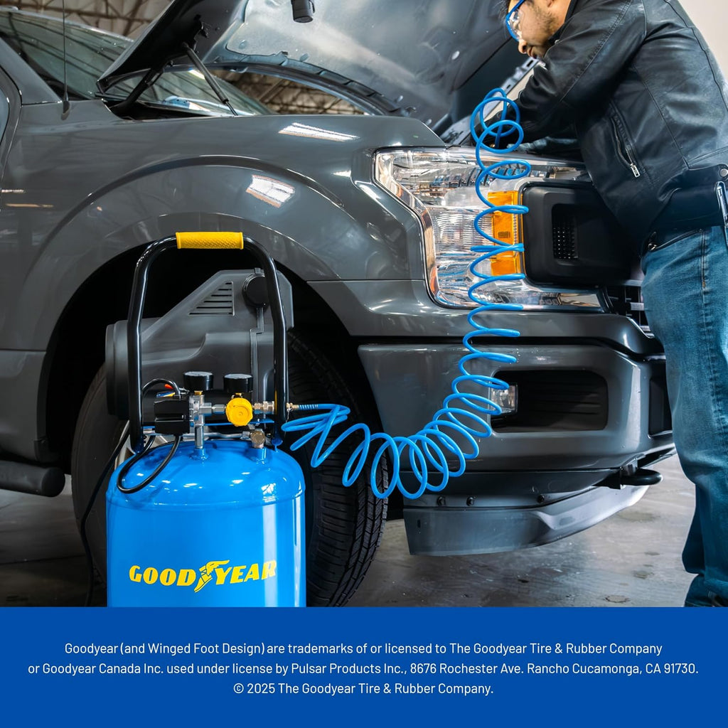Goodyear 10 Gallon 150 PSI Oil Free Portable Vertical Electric Air Compressor