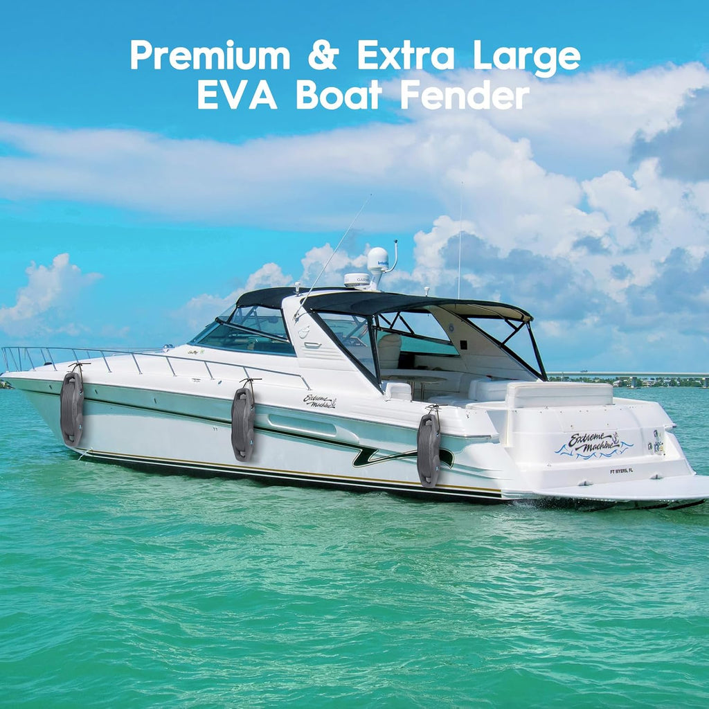 AWEMUFA Boat Fenders Easy to Install Bumper for Docking Ideal Fender for Pontoon, Bass, Jet Ski and Fishing Boats