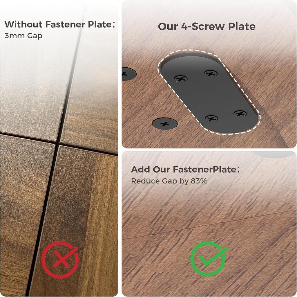 IRONCK 47 Inch Round Dining Table for 4-6 People with Built-in Storage Cabinet, Mid-Century Modern Kitchen Table for Dining Room, Kitchen, Living Room (Walnut)