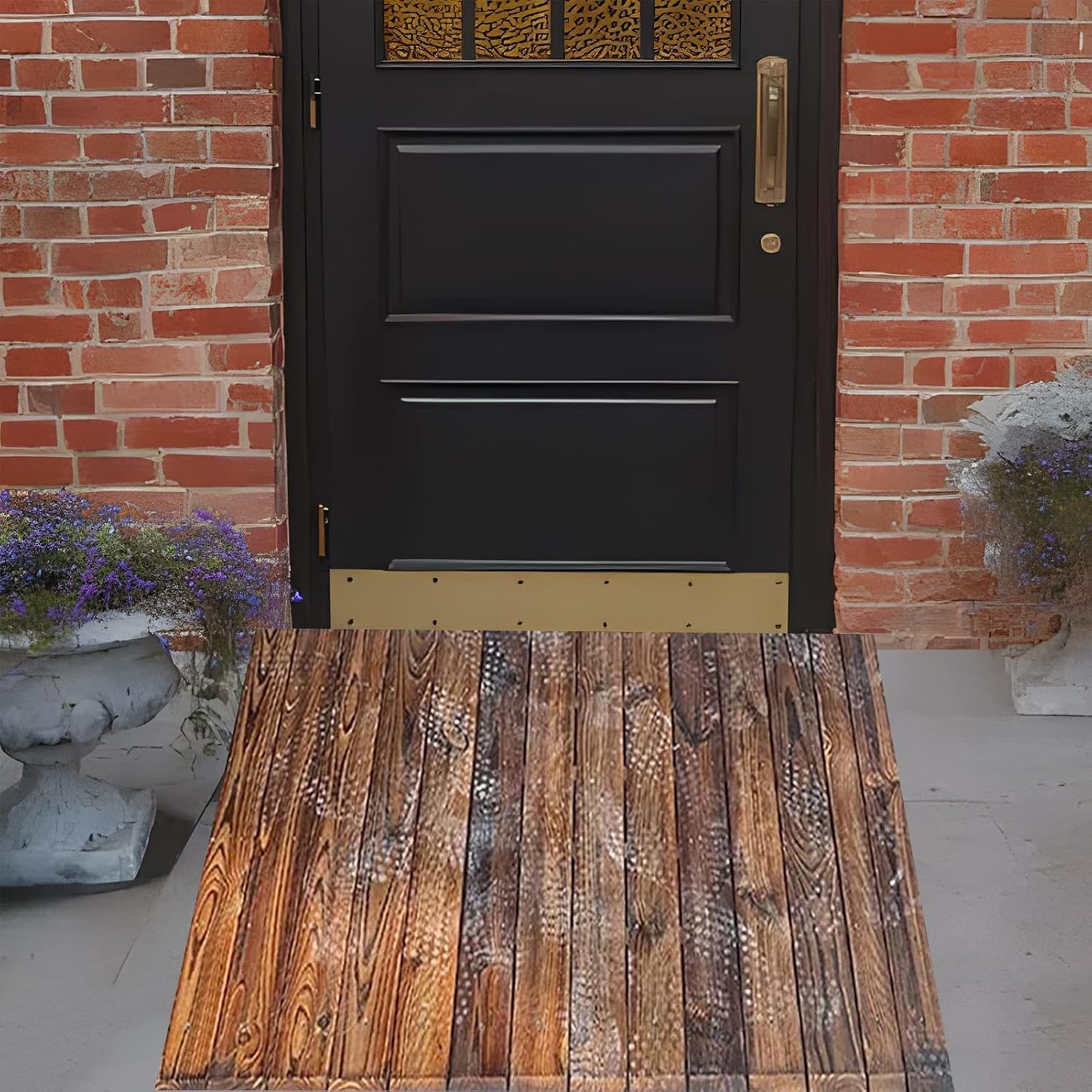 Threshold Ramp Driveway 4/7/8/10 Inch Rise Wheelchair Ramp, Wooden Threshold Ramps for Doorways, Portable Single Step Ramps for Walkers, Motorcycle, Disabled Chair(90x80x25cm)