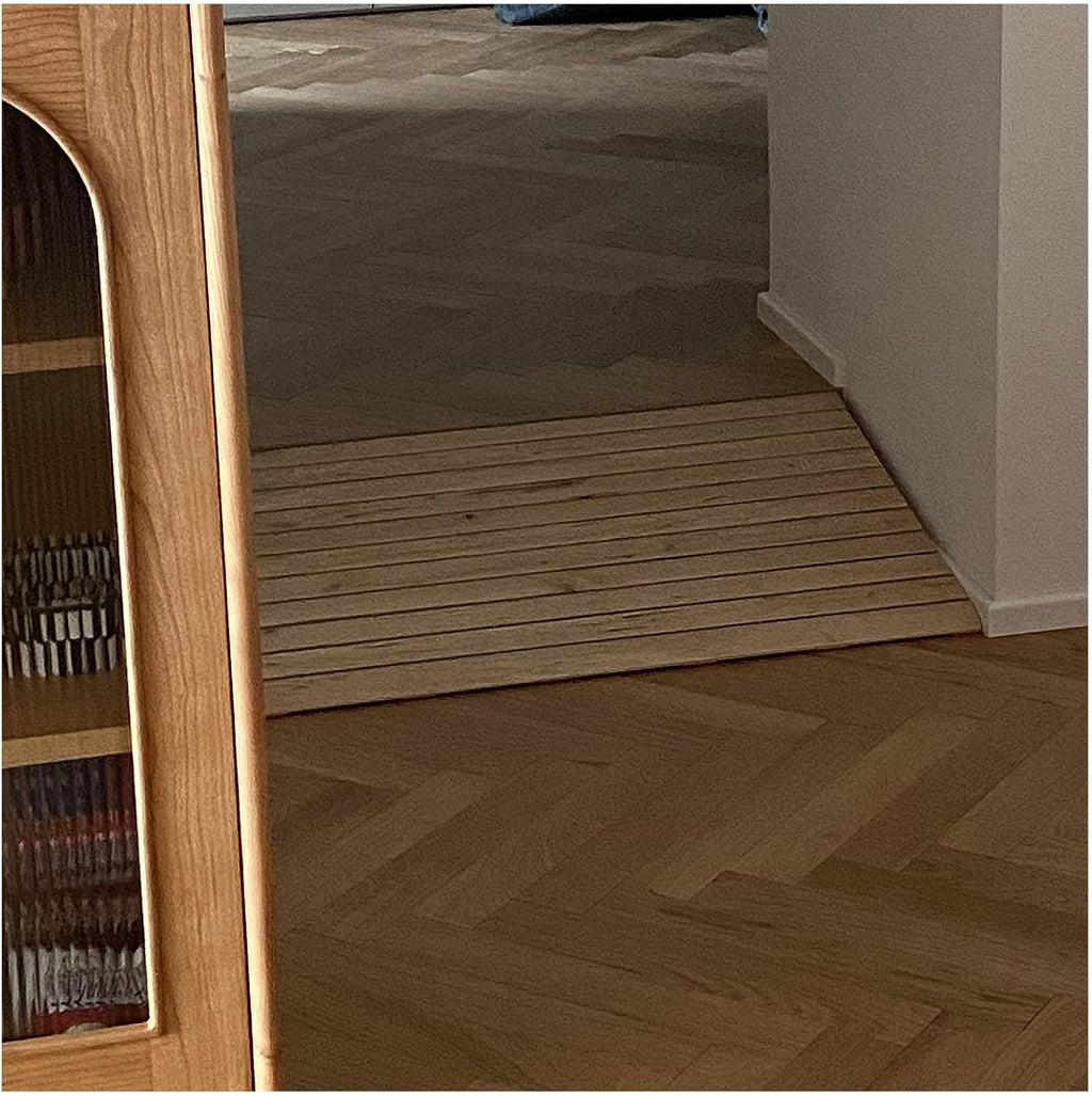 6 Inch/15Cm Rise Anti-Slip Surface Mobile Lightweight Wooden Threshold Ramps, 660Lbs Capacity, for Home/Front Door/Yard/Doorways (23.6X23.6X6In/60X60X15Cm)