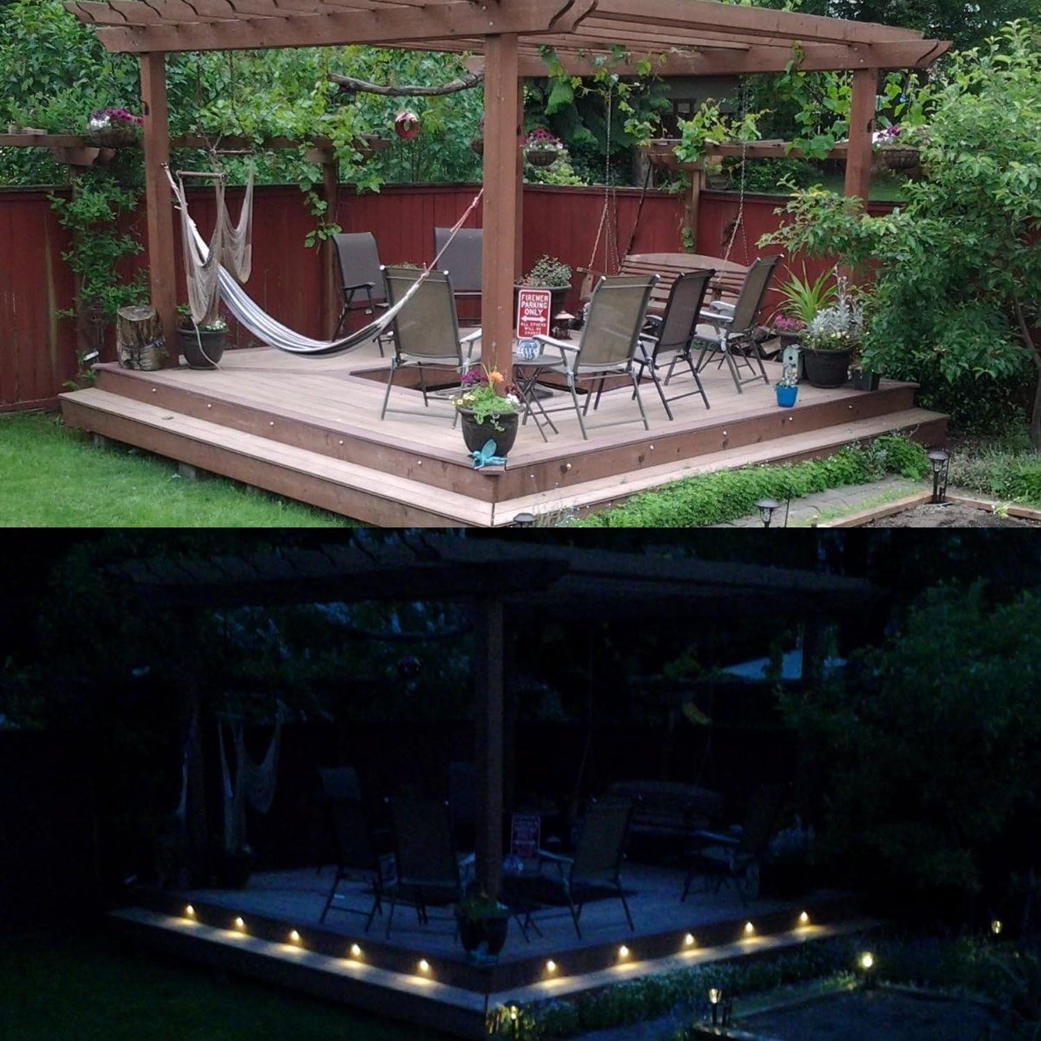 LED Outdoor Deck Lights Kits, Φ1.38in Warm White 20 Pack Silver, Low Voltage 12 Volt DC IP65 Waterproof, Electric Wired Recessed Stair Step Riser Mini Under Landscape Lighting for Yard Floor