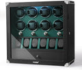 DUKWIN Watch Winder for 4/6/8 Automatic Watches, Lockable Winders with Watch Holders and Jewelry Storage, Super Quiet Motor with High-Gloss Finish, Built-in Illumination