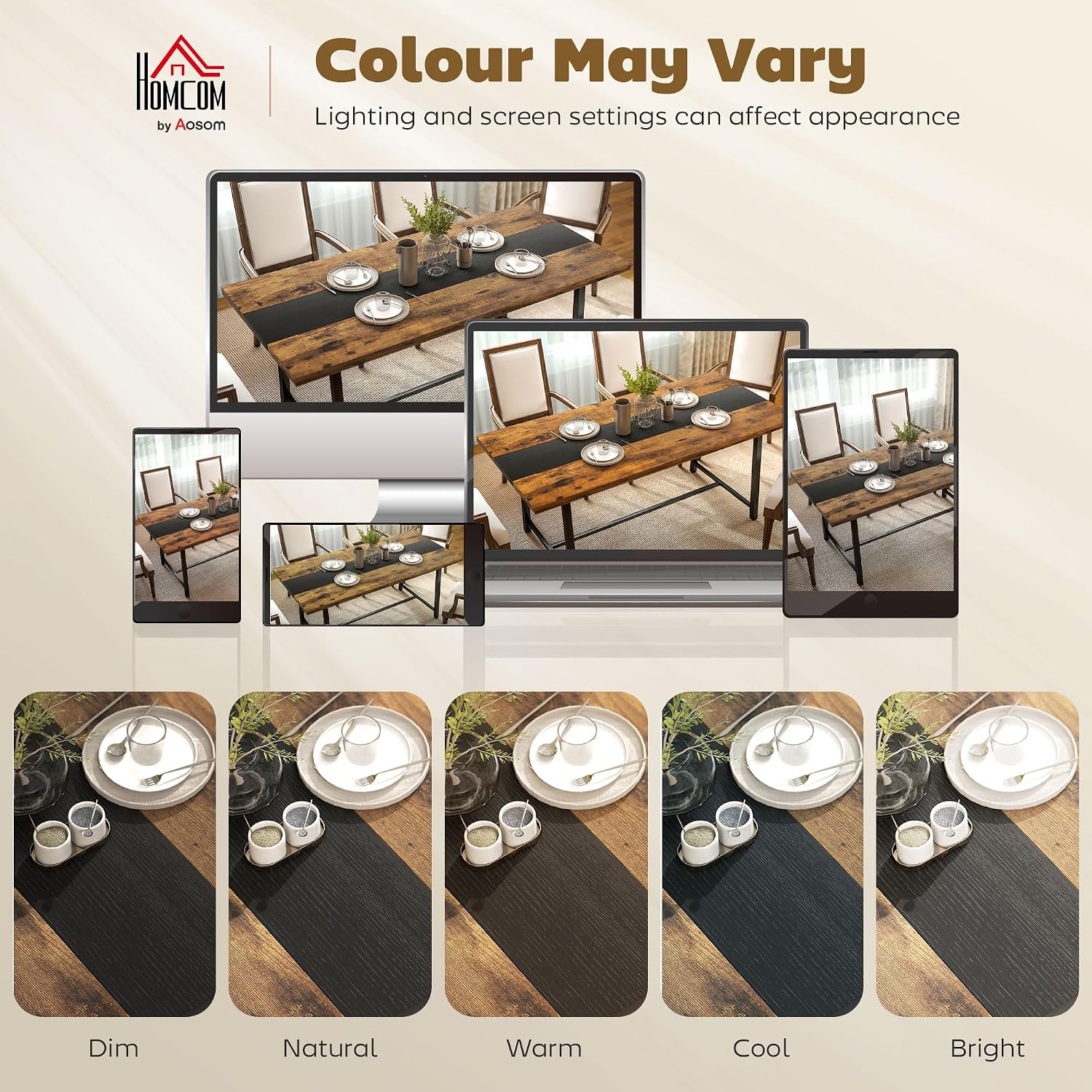 HOMCOM Industrial Dining Table for 8 People, 70.9' Long Rectangular Kitchen Table with Large Tabletop and Steel Legs for Dining Room, Rustic Brown