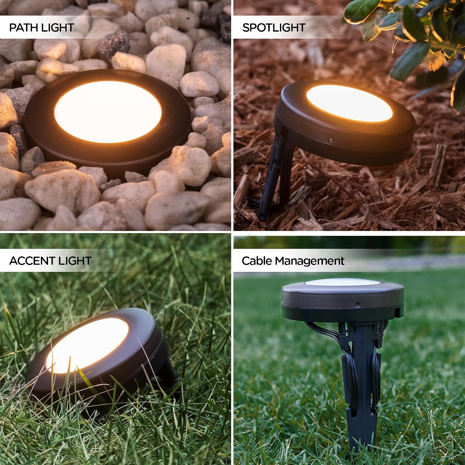 Enbrighten LED Ground Lights Outdoor 40ft | Color Changing | Remote Control | Path Lighting | Pack of 2