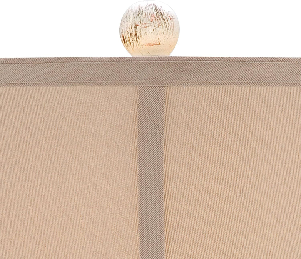 Regency Hill Isabella Country Cottage Core Jar Accent Table Lamp Rustic 27' Tall Ivory Ceramic Milk Crackle Beige Bell Shade Decor for Living Room Bedroom House Bedside Reading (Colors May Vary)