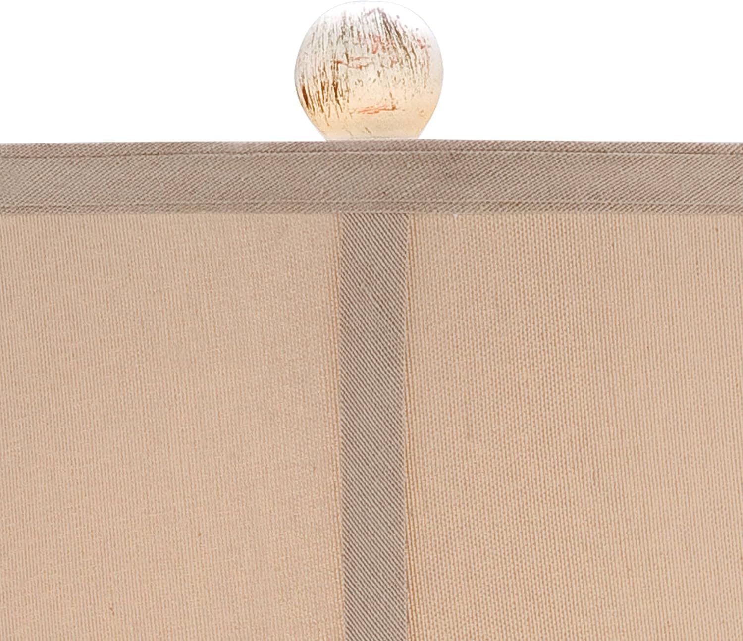 Regency Hill Isabella Rustic Country Cottage Core Table Lamp 27' Tall with Dimmer and USB Charging Port Ivory Crackled Ceramic Beige Bell Shade for Bedroom Living Room House Home Bedside Nightstand