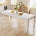 Tribesigns White Dining Table for 6-8 Person, 78-Inch Large Long Rectangle Kitchen Dinner Table for Dining Room, 78.7 x 27.5 x 29.5 Inches(Only Table)