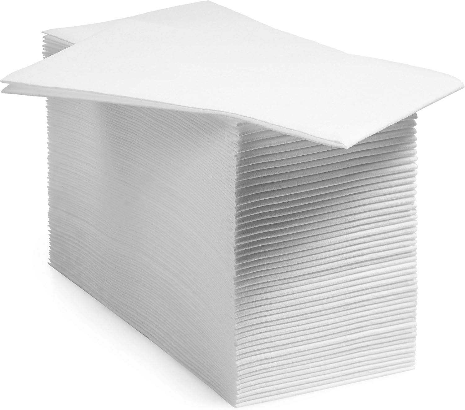 BloominGoods Disposable Bathroom Paper Napkins | Single-Use Linen-Feel Guest Towels | Cloth-Like Hand Tissue Paper, White, 8' x 17' (Pack of 7500)