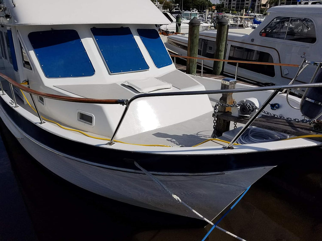 Durabak-18 Non-Skid Boat Deck Paint - Trusted by the US Navy - Non-Slip Marine Liner DIY Floor Paint Coating for Boats - One-Part Application (Light Gray, 2 Quarts - 30sq.ft)