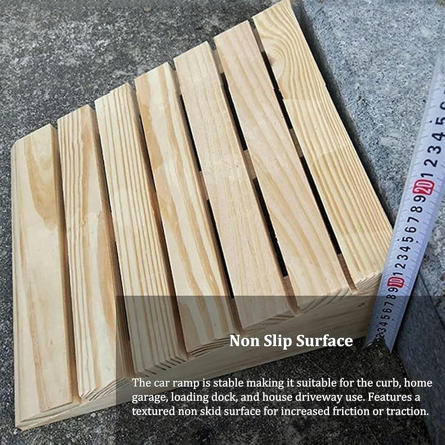 Threshold Ramp, 3/4/5/6/7inch Rise Portable Wood Ramps, for Doorways/Front Door/Garage, Wooden Threshold Ramps for Walkers/Motorcycle/Disabled Chair