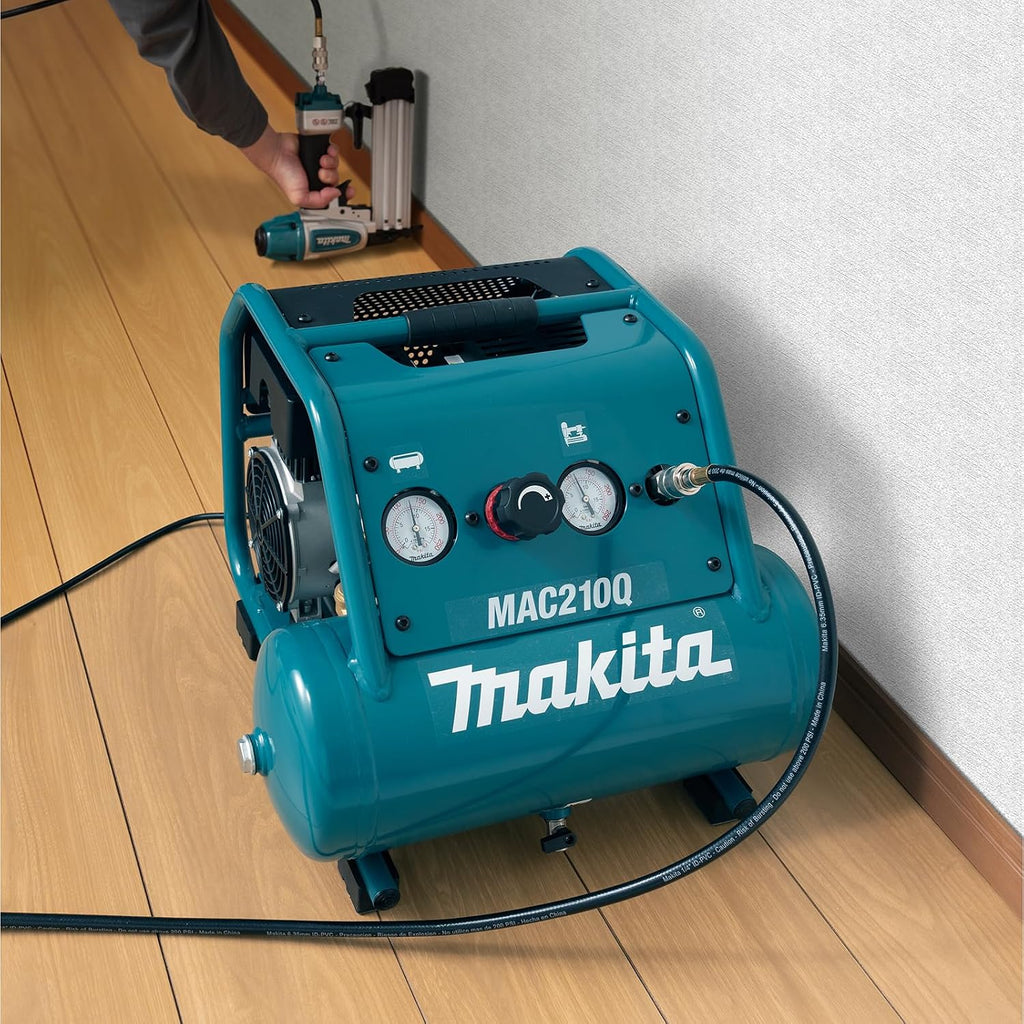 Makita MAC210Q Quiet Series, 1 HP, 2 Gallon, Oil-Free, Electric Air Compressor