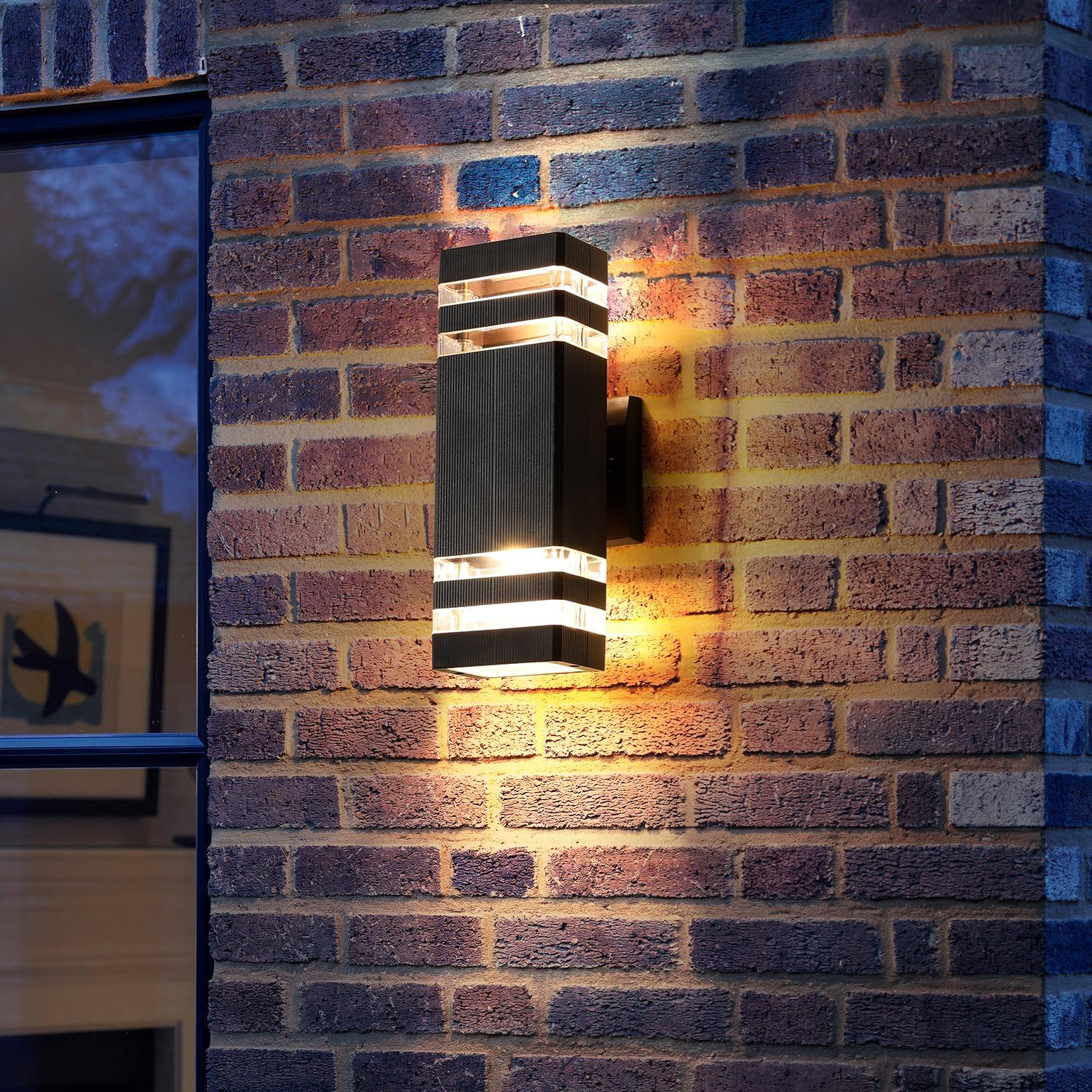 6 Pack Outdoor Lights, 14W IP65 3000K 1100LM Warm White Porch Lights, Aluminum for House Porch Patio Garage