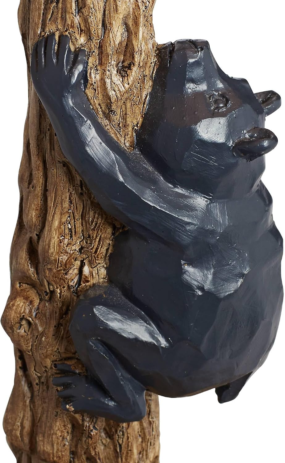 John Timberland Climbing Bears 22 1/2' High Small Rustic Natural Country Cottage Core Accent Table Lamps Set of 2 USB Port Brown Black Wood Finish Living Room Charging Bedroom Bedside Nightstand