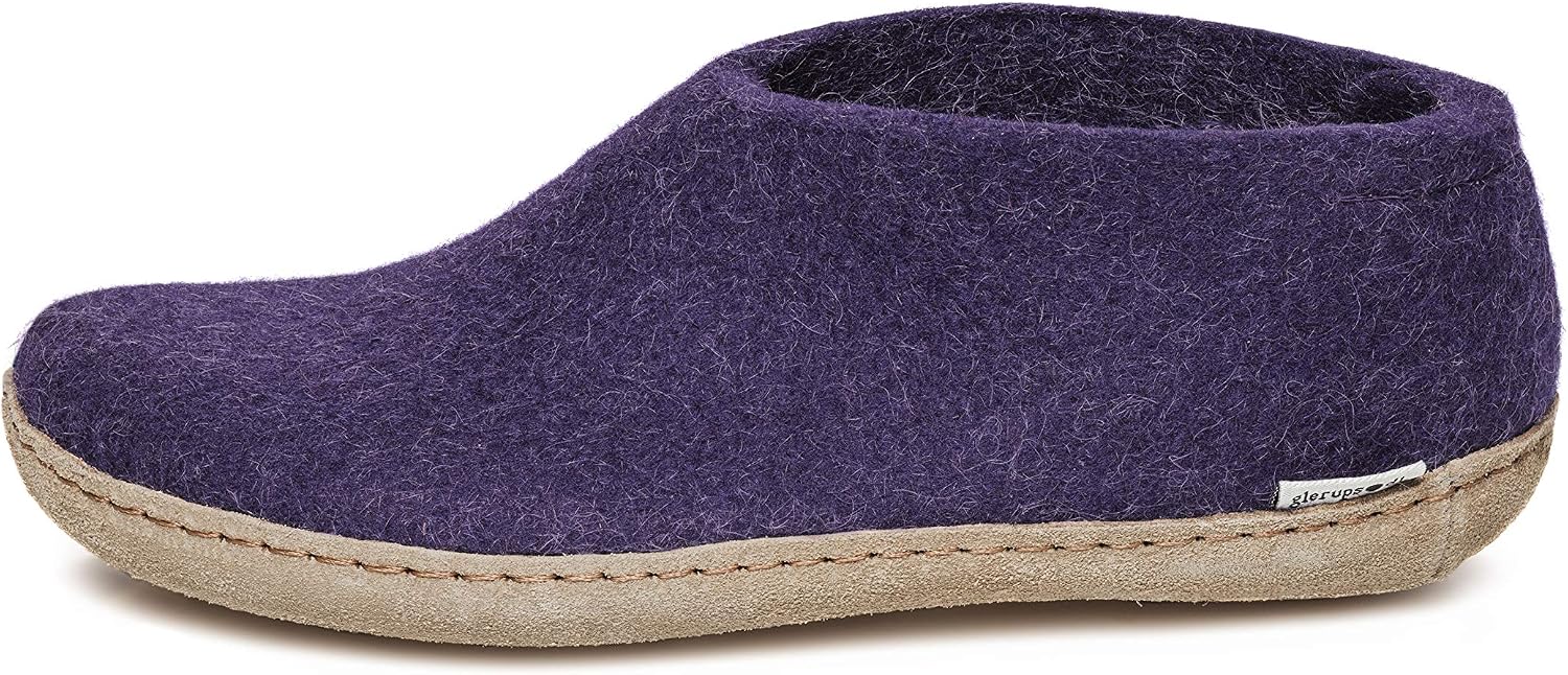 Glerups 100% quality wool mix Shoe Slipper with leather sole - Unisex