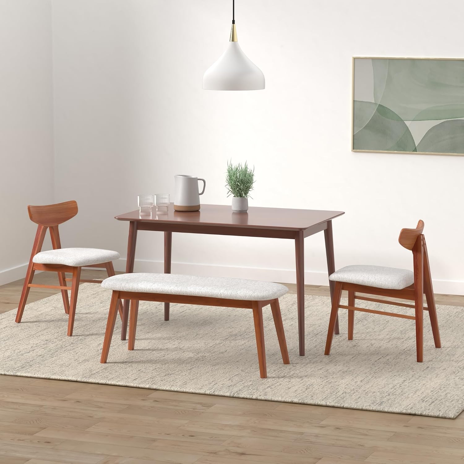 Dining Table Kitchen Table Dining Room Table Small Kitchen Table for Small Spaces Table Modern Home Furniture Dinner Table Rectangular (Dark Brown)