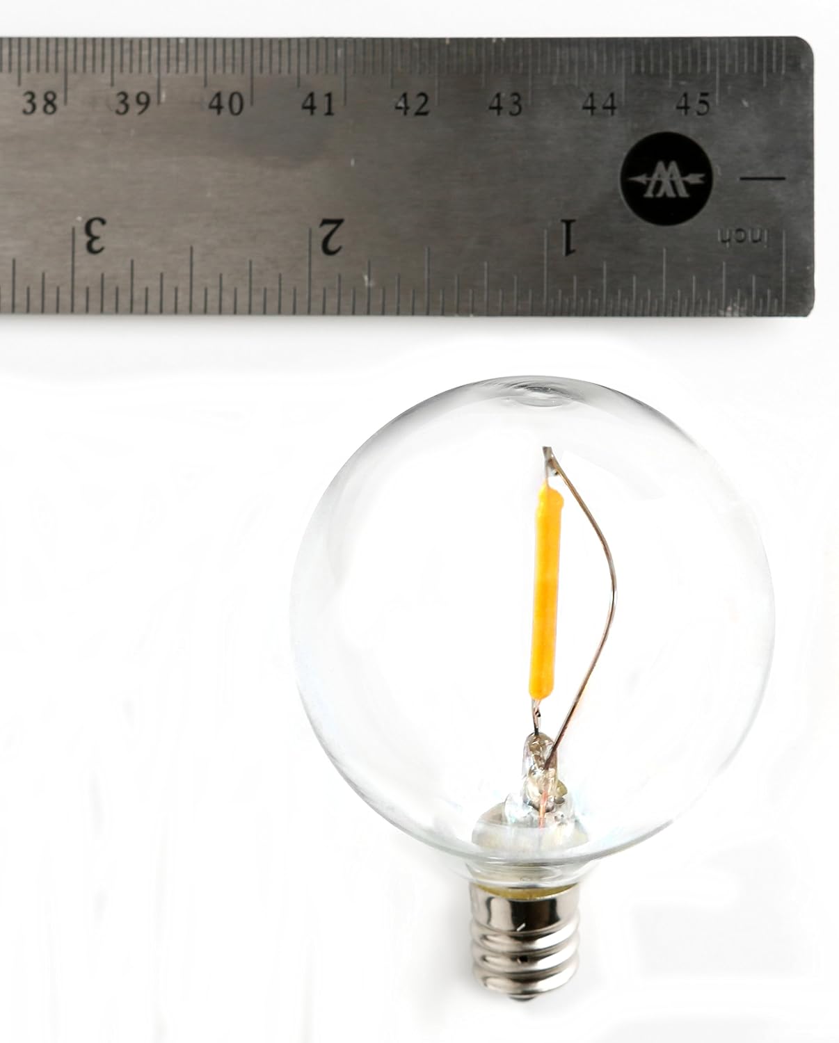 Hometown Evolution, Inc. 100 Foot G50 LED Filament String Lights with .6 Watt Clear Bulbs and Black Wire