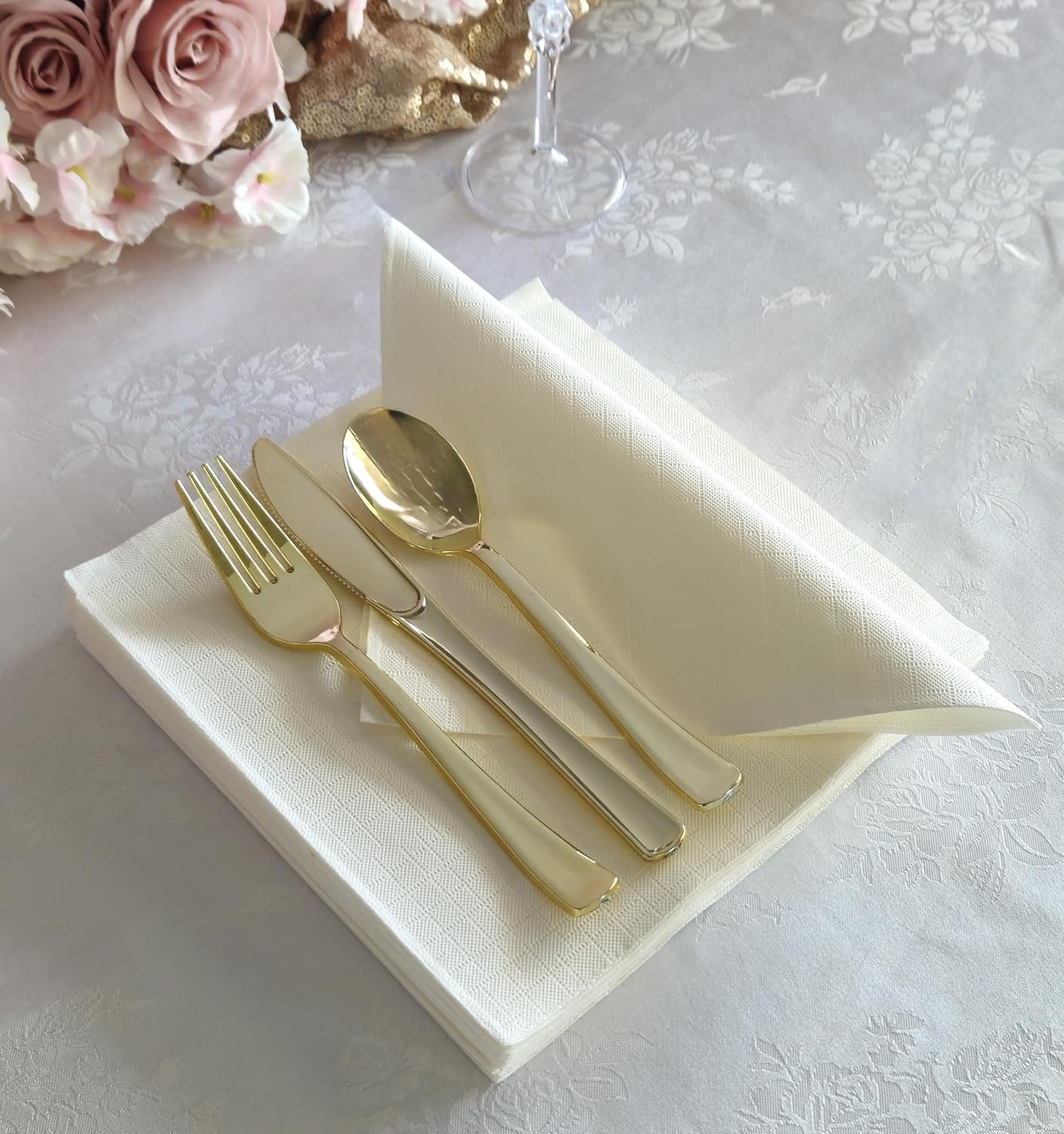 ' OCCASIONS ' - 1440 Piece Pack - Premium 3 PLY - Wedding Party Dinner Paper Napkins (Square Fold)
