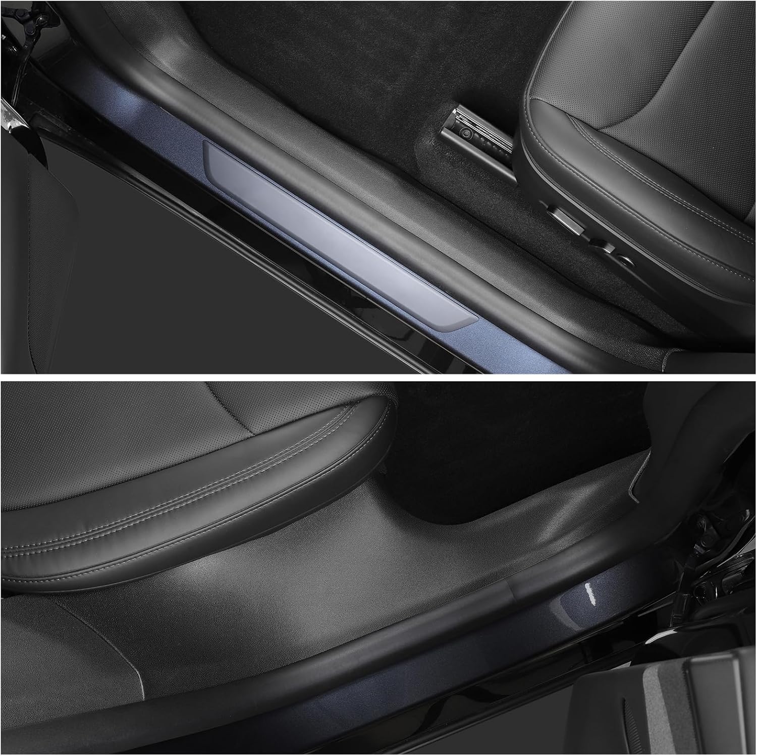 LUCKEASY 17PCS Interior Suits for Tesla Model Y Juniper 2025 2026 | Front & Rear Door Sill Protector|Center Console Anti-Kick Pad|Tailgate Mat & Bumper Guard|Trunk Side Protective Cover