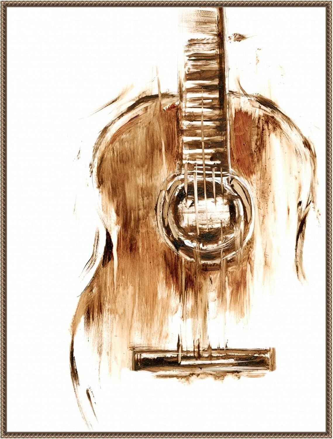 Amanti Art Framed Canvas Wall Art 42x32 Instrumental II by Ethan Harper, Framed Wall Art Canvas, Music Artwork, Traditional Decor, Oversize Poster Painting for Living Room, Bedroom, Bathroom, Kitchen