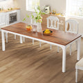 Tribesigns 78-Inch Long Dining Table for 6-8 People, Narrow Rectangular Dinner Table, 8 Seat Rustic Wood Kitchen Furniture for Dining Room (Only Table) (Walnut)